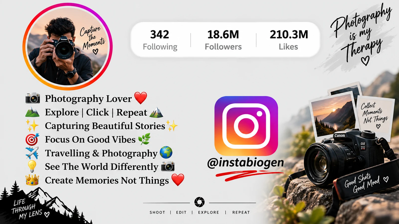 Best Photography Bio For Instagram